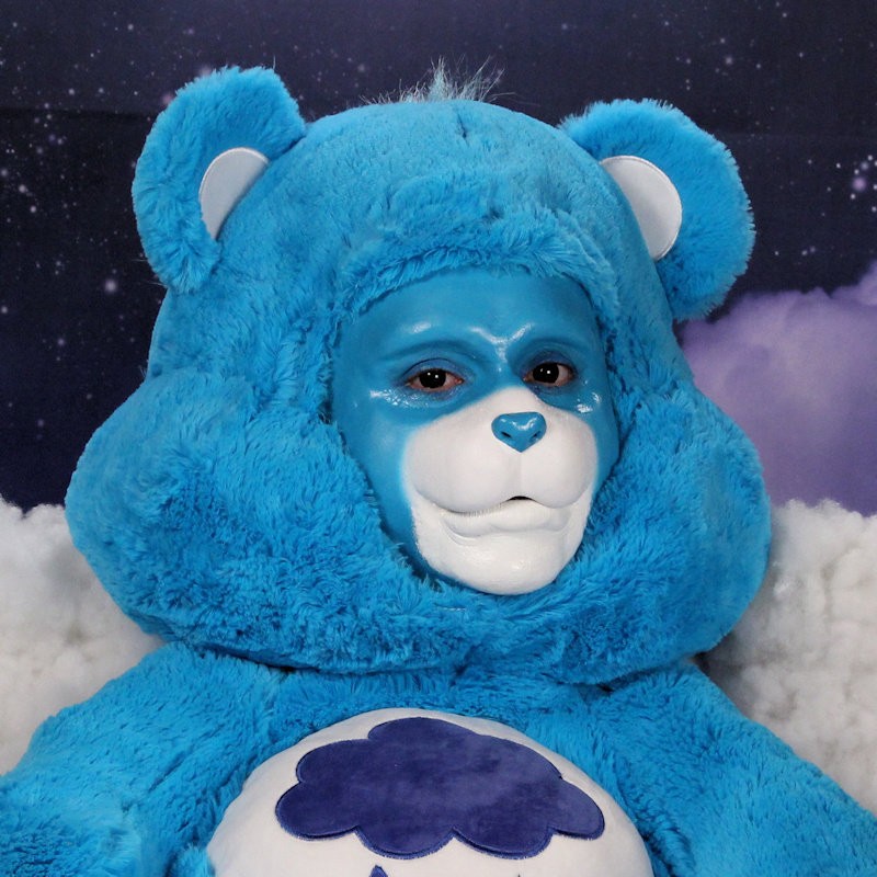 Cartoon Button Nose hot foam latex prosthetic finished as Grumpy Bear. Cartoon Button Nose hot foam latex prosthetic finished as Grumpy Bear.