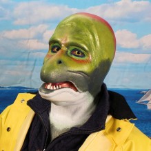 Salmon Muzzle hot foam latex prosthetic painted and applied as a sockeye salmon