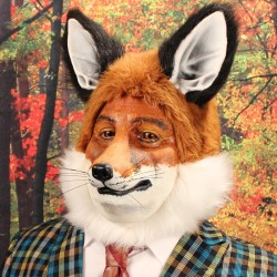 Fox Muzzle hot foam latex prosthetic painted and applied as a natural red fox.