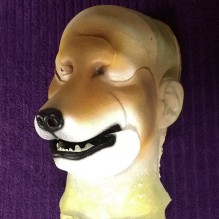 Fox Muzzle hot foam latex prosthetic, painted as a light brown fox.