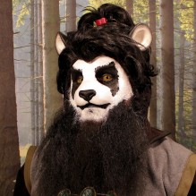 Panda Nose hot foam latex prosthetic, painted with makeup as a Pandaren from World of Warcraft.