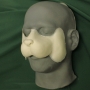 Foam Latex Cartoon Button Nose placed on a plastic human face cast