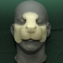 a foam latex prosthetic Beaver / Otter Nose placed on a plastic human face cast