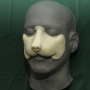 Small Fox Nose foam latex porsthetic placed on a plastic human face cast