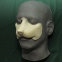 Small Fox Nose foam latex porsthetic placed on a plastic human face cast