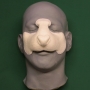 Foam Latex Large Rodent Nose placed on a plastic human face cast