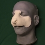 Foam Latex Large Rodent Nose placed on a plastic human face cast