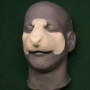 Foam Latex Large Rodent Nose placed on a plastic human face cast