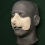 Foam Latex Small Rat Nose placed on a plastic human face cast