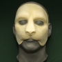 a slush cast latex prosthetic Cat Face placed on a plastic human face cast a slush cast latex prosthetic Cat Face placed on a plastic human face cast