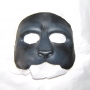 Foam Latex Cat Face is painted as a black panther and placed on a plastic human face cast Foam Latex Cat Face is painted as a black panther and placed on a plastic human face cast